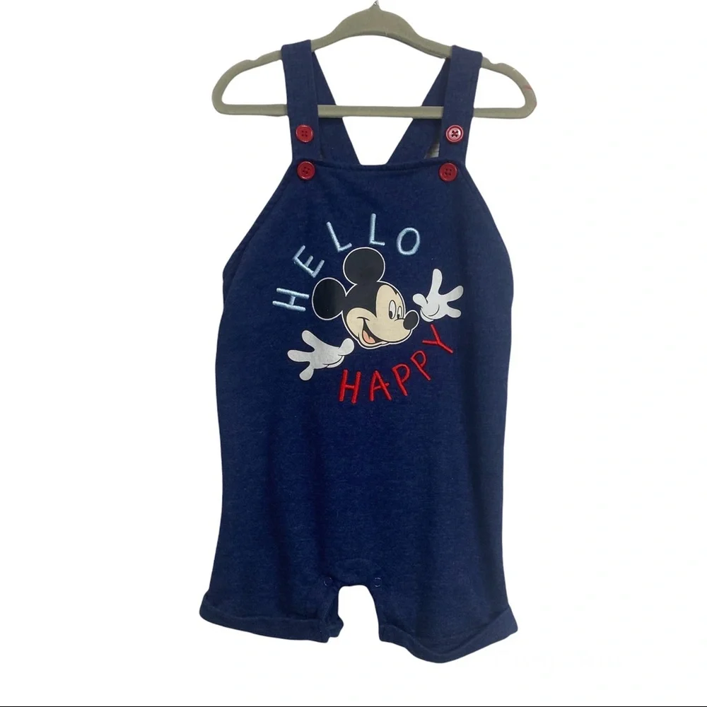 Disney Baby Navy Blue‎ Overalls Hello Happy 24 Months